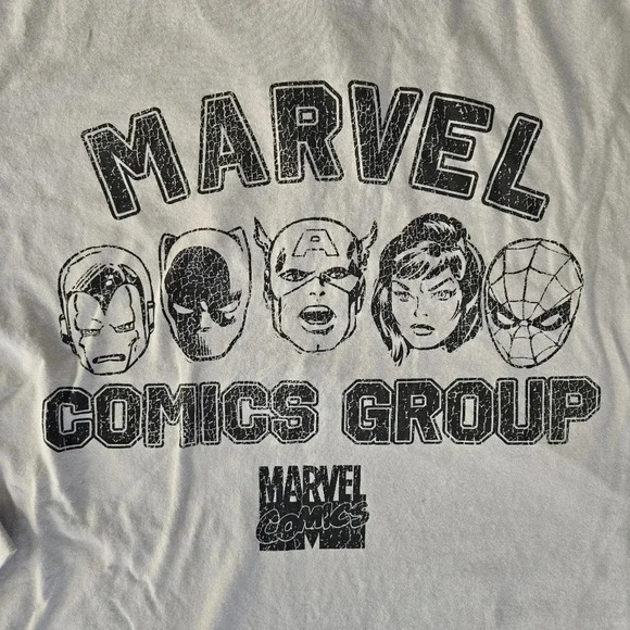 Marvel Comics Group Mens Size Large Sand/Tan Hooded Long Sleeve Tee Shirt - Picture 2 of 6